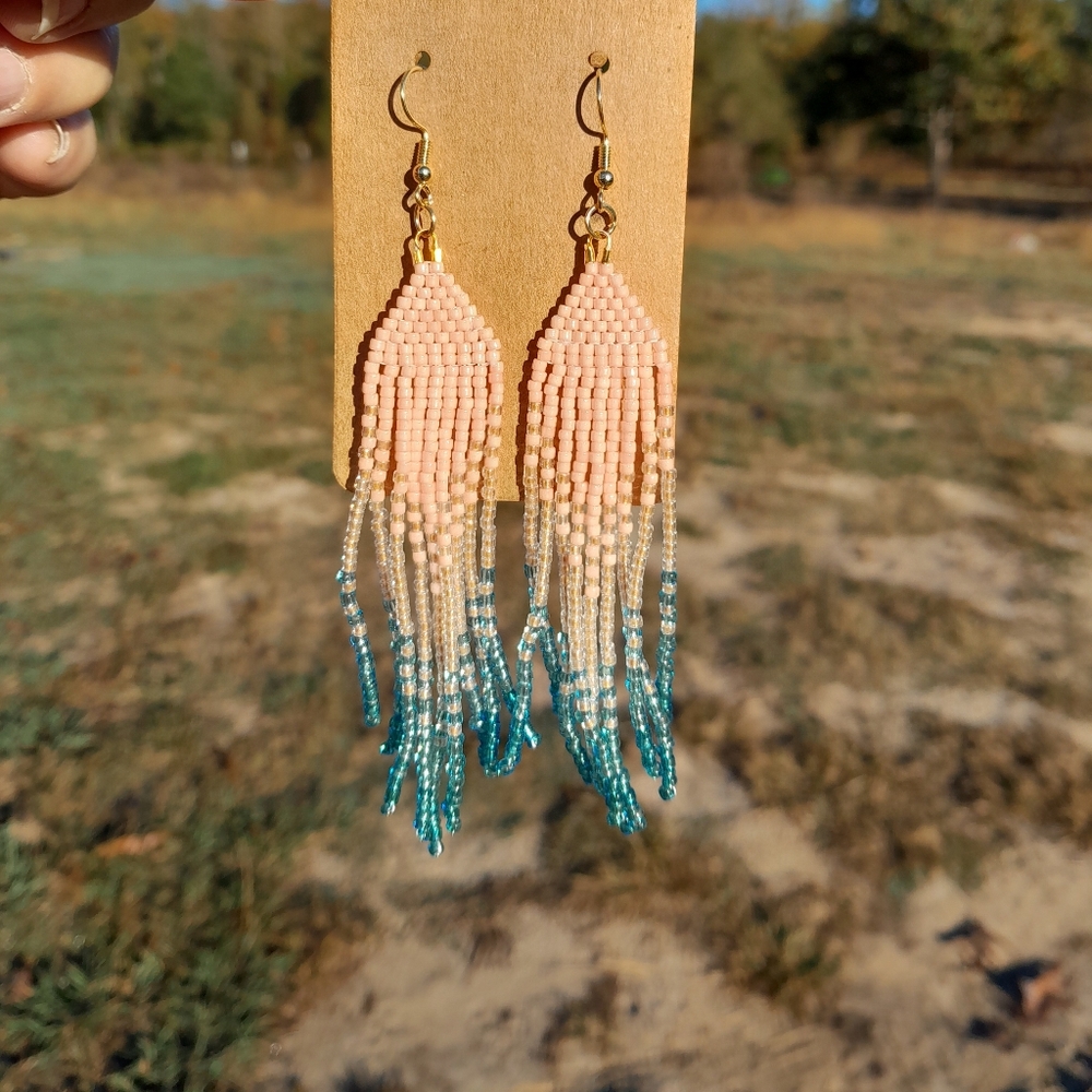 Beaded Fringe Earrings